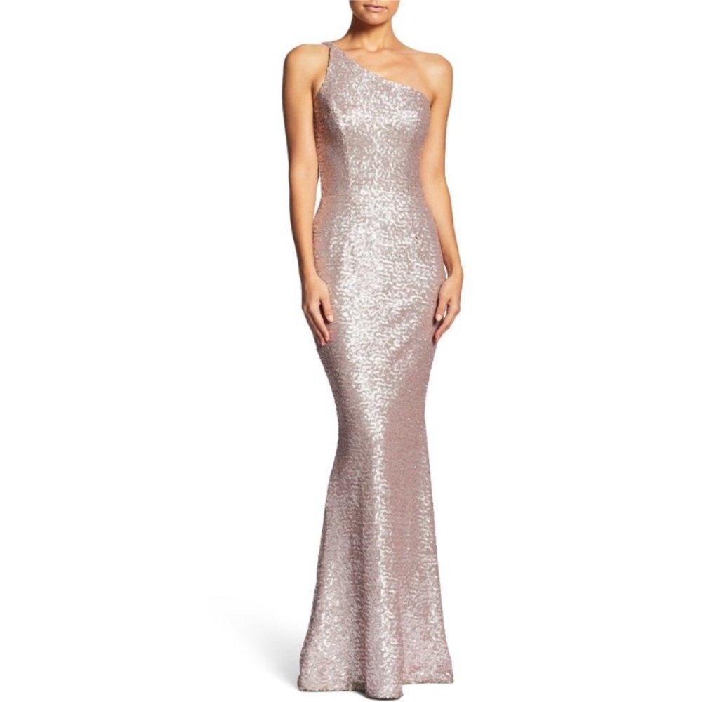 Dress the Population Pink Sequin Gown